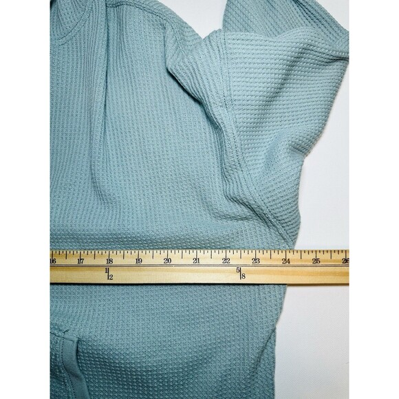 Aerie Hoodie Pullover Waffle Knit Oversized Sage Green Sweatshirt SMALL - Picture 11 of 11